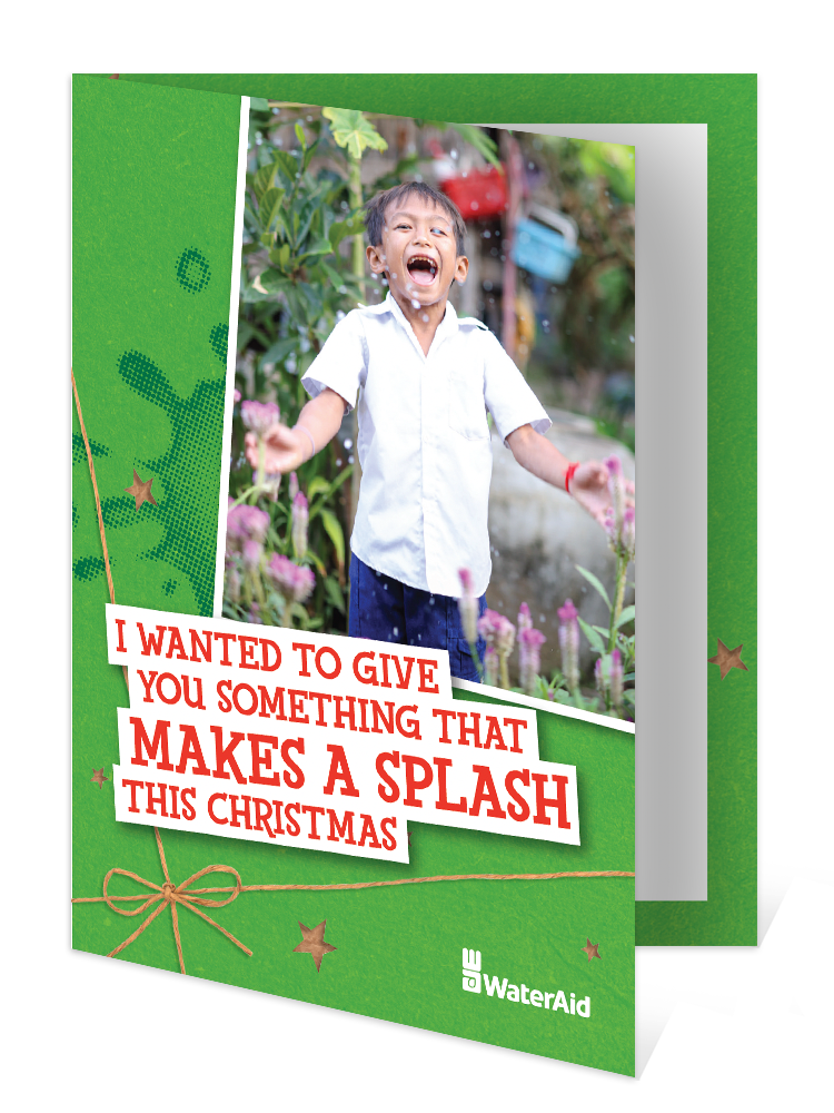 You can help provide water for a child (Christmas card)