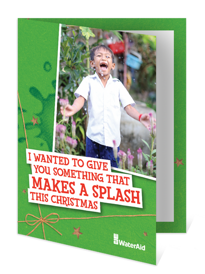 You can help provide water for a child (Christmas card)